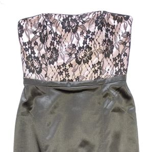 White House and Black Market - beautiful  strapless laced dress